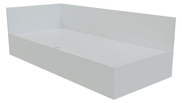 Pat de colt dreapta Mobiref, 200 X 90 X 65 cm, PAL Alb 18 mm