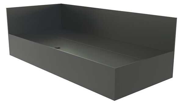 Pat de colt dreapta Mobiref, 200 X 90 X 65 cm, PAL Negru 18 mm