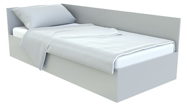 Pat de colt dreapta Mobiref, 200 X 90 X 65 cm, PAL Alb 18 mm
