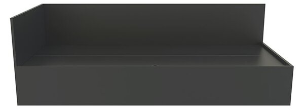 Pat de colt dreapta Mobiref, 200 X 90 X 65 cm, PAL Negru 18 mm