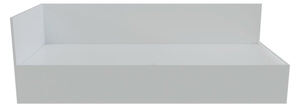 Pat de colt dreapta Mobiref, 200 X 90 X 65 cm, PAL Alb 18 mm