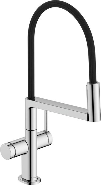 Hansgrohe Talis Select M54 PowderSpray baterie bucătărie pe picior crom-negru 72861000