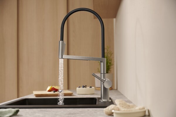 Hansgrohe Talis Select M54 PowderSpray baterie bucătărie pe picior oţel inoxidabil 72861800