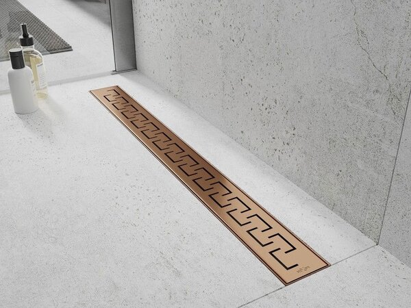 Mexen Flat M15 mască de scurgere liniară 50 cm, cupru periat - 1C24050