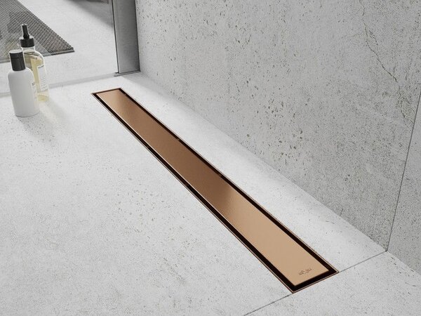 Mexen Flat M13 mascherina 2 în 1 pentru scurgere liniară 50 cm, cupru periat - 1C19050
