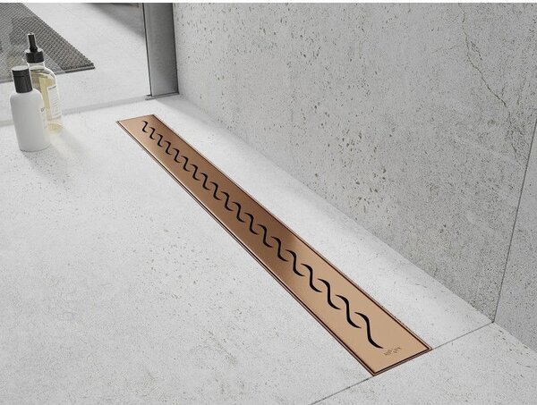 Mexen Flat M18 mască de scurgere liniară 50 cm, cupru periat - 1C23050