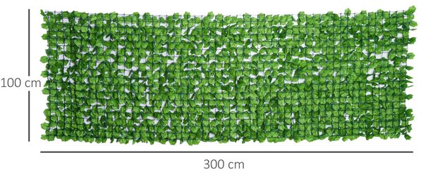 Gard viu artificial pentru intimitate, decorațiune de perete verde deschis 300 x 100 cm