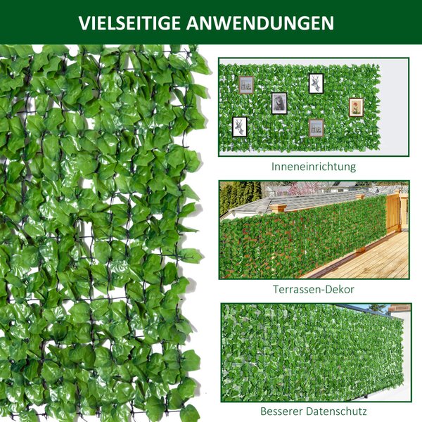 Gard viu artificial pentru intimitate, decorațiune de perete verde deschis 300 x 100 cm