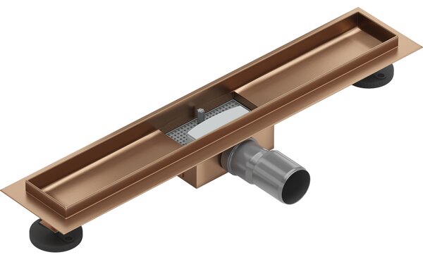 Mexen Flat corp pentru drenaj liniar 50 cm, cupru periat - 1C15050
