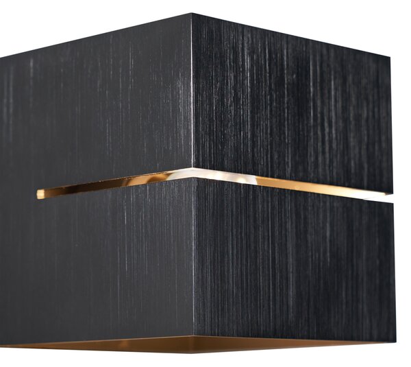 Lampă de perete modernă gunmetal cu efect de lumină - Transfer Groove