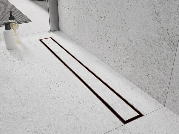 Rigolă de duș Mexen Flat 360° M13 2 în 1, 60 cm, auriu roz, 1610060-40