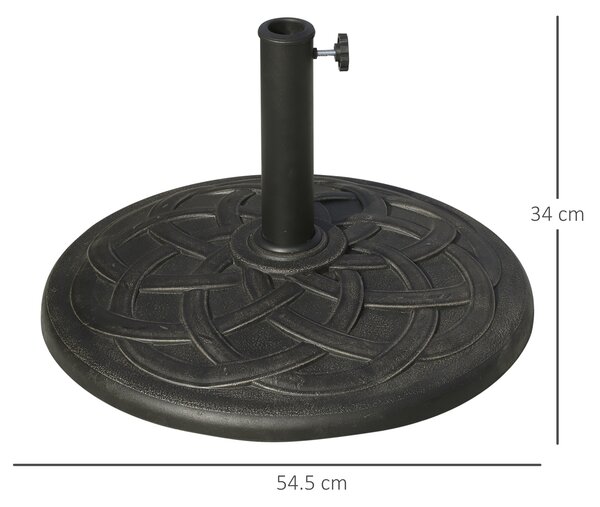 Baza pentru Umbrela de Gradina Outsunny din Rasina, Φ54.5cm 19kg, Bronz | Aosom Romania