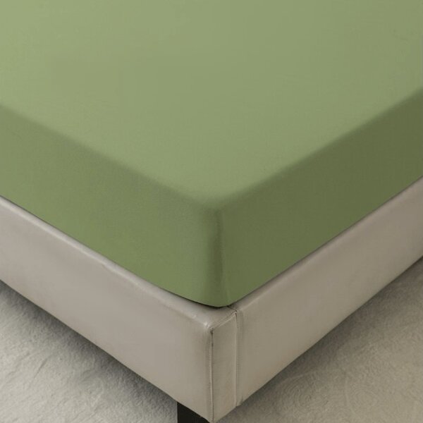 Cearsaf din microfibra MICROVELLE verde olive 90x200 cm