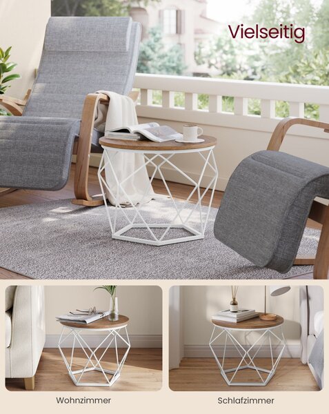 Set măsuță de cafea 2 piese, maro miere, alb 50x50x40cm