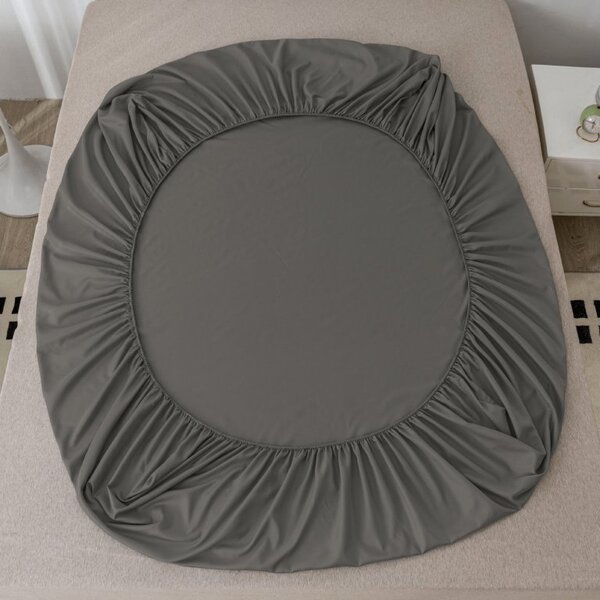 Cearsaf din microfibra MICROVELLE gri inchis 90x200 cm