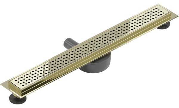 Mexen Flat 360°, canal de duș din oțel inoxidabil model M08 50 cm, auriu strălucitor, 1525050-40