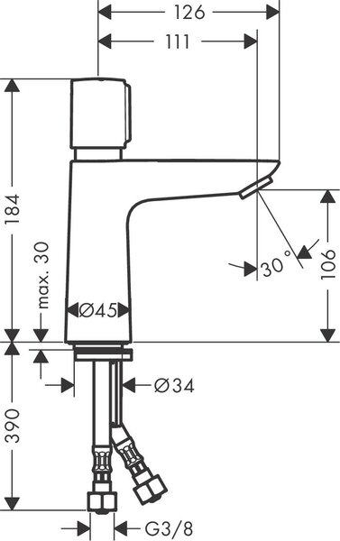 Hansgrohe Talis E baterie lavoar stativ crom 71718000