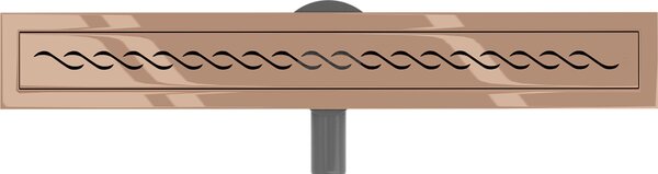 Mexen Flat 360° M18 scurgere liniară rotativă 50 cm, aur roz - 1623050-40