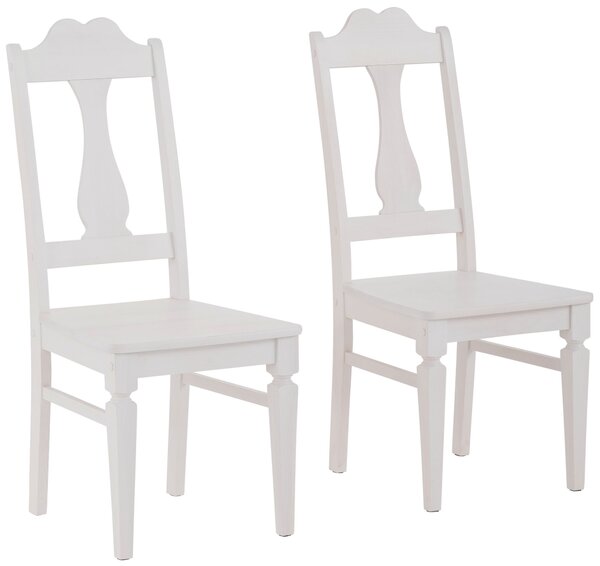 Set 2 scaune Hendrik albe 44,5/57,5/104,5 cm