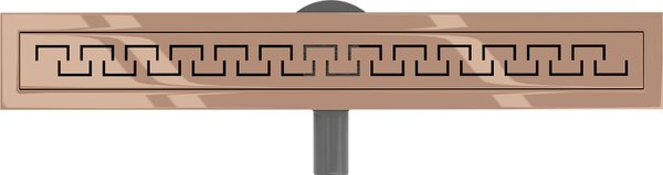 Rigolă de duș Mexen Flat 360° M15 70 cm, auriu roz, 1624070-40