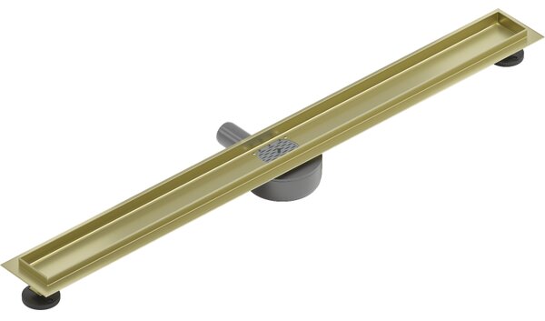 Mexen Flat 360° corp pentru scurgere liniară rotativă 80 cm, auriu periat - 1A40080