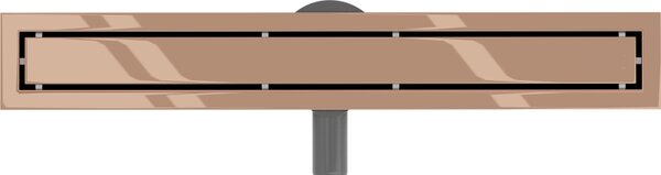 Rigolă de duș Mexen Flat 360° M13 2 în 1, 60 cm, auriu roz, 1610060-40