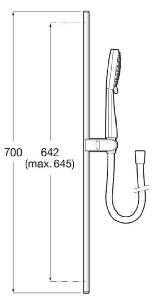 Roca Stella set de duș perete negru A5B8E13NB0
