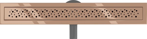 Mexen Flat 360° M12 scurgere liniară rotativă 50 cm, aur roz - 1621050-40