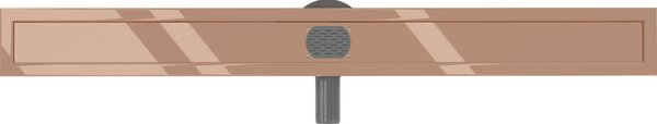 Mexen Flat 360° corp pentru scurgere liniară rotativă 80 cm, aur roz - 1640080
