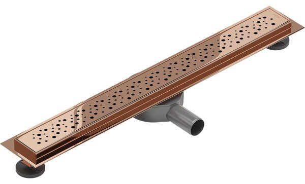 Mexen Flat 360° M12 scurgere liniară rotativă 50 cm, aur roz - 1621050-40
