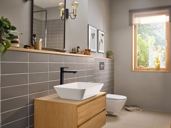 Hansgrohe Rebris E baterie lavoar stativ negru 72581670