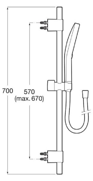Roca Plenum set de duș perete crom A5B8414C00