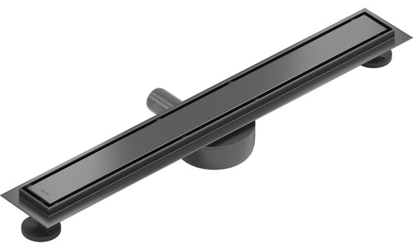 Rigolă de duș Mexen Flat 360° M13 2 în 1, 60 cm, grafit periat, 1E10060-40