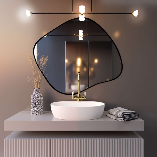 Baltica Design Tiny Borderbright Stain III oglindă 50x36 cm cu iluminare negru 5904107902081