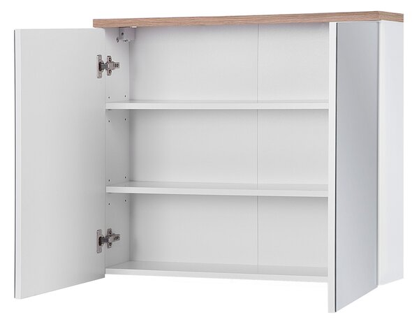 Comad Bali White dulap 80x20x69.4 cm cu oglinda alb-stejar BALI WHITE 841 FSC