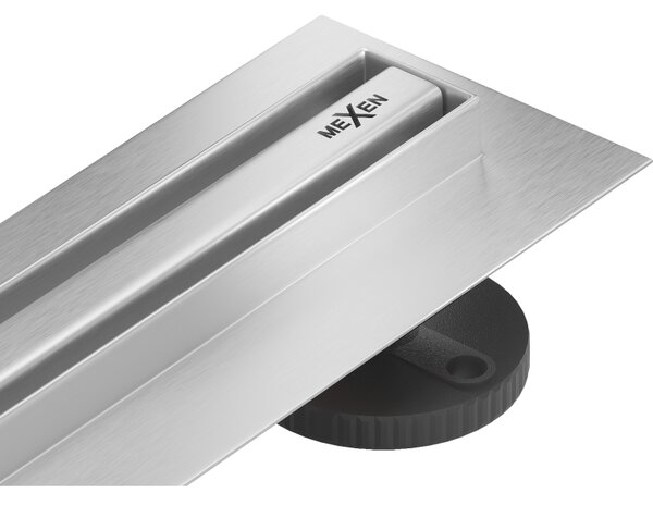 Rigolă de duș Mexen Flat 360° Slim 50 cm, oțel periat, 1041050