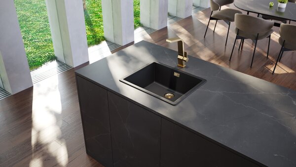 Teka Radea chiuveta tegranit 45.6x45.6 cm negru 115230048