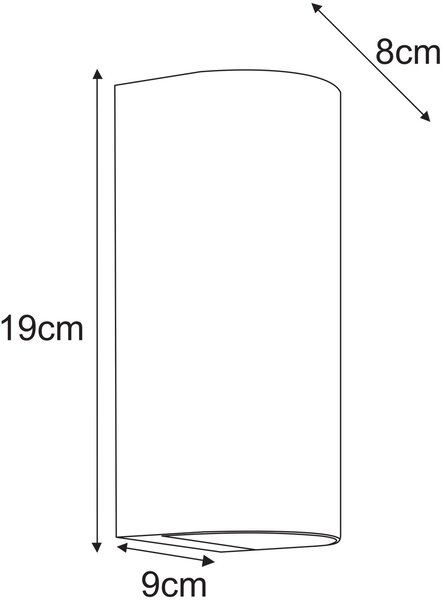Kaja Prima aplica exterior 2x28 W negru K-8209
