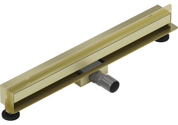 Mexen Flat Wall, rigola de duș montată pe perete 2 în 1, 50 cm, auriu mat, 1A30050