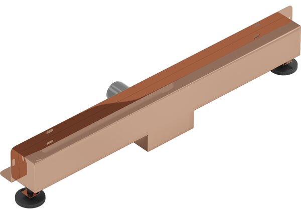 Mexen Flat Wall, rigolă de duș montată pe perete 2 în 1, 60 cm, auriu roz, 1630060