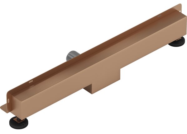 Mexen Flat Wall, rigola de duș montată pe perete 2 în 1, 50 cm, cupru mat, 1C30050