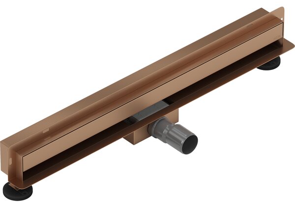 Mexen Flat Wall, rigola de duș montată pe perete 2 în 1, 50 cm, cupru mat, 1C30050