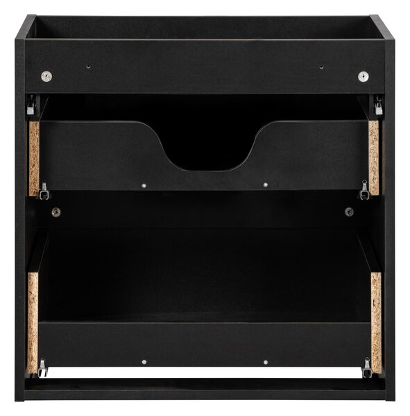 Comad Nova Black dulap 60x39x57 cm sub chiuveta pe perete negru NOVA BLACK D2 82-60-2S