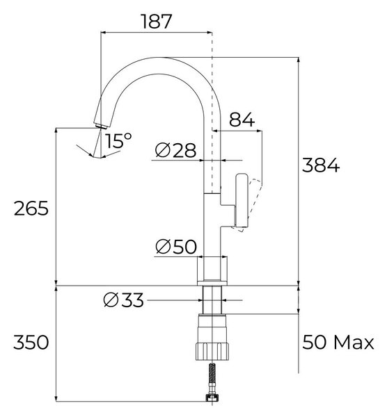 Teka Oval baterie bucătărie pe picior crom 116030062