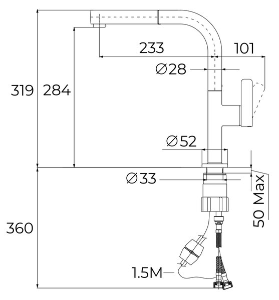 Teka Oval baterie bucătărie pe picior crom 116020017