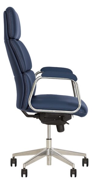 Set 2 scaune directoriale VEGAS, Albastru, piele ecologica