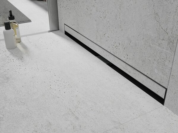 Mexen Flat Wall, rigola de duș montată pe perete 2 în 1, 50 cm, grafit periat, 1E30050