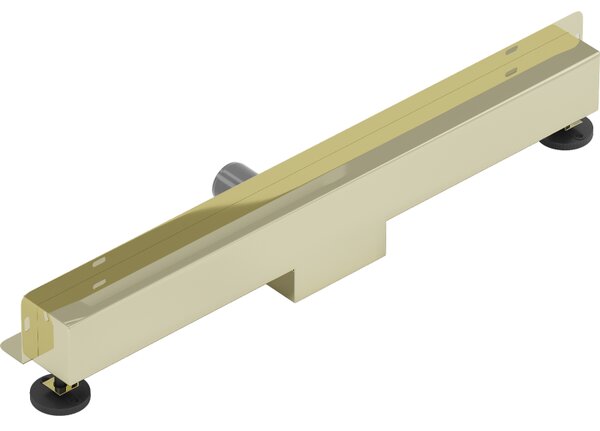 Mexen Flat Wall, rigola de duș montată pe perete 2 în 1, 50 cm, auriu strălucitor, 1530050