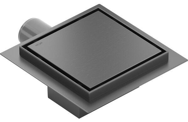 Sifon de pardoseală Mexen Flat-Q, punct de scurgere 12 cm, grafit mat, 1E10012