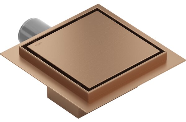 Mexen Flat-Q M13 sifon de pardoseală pătrat 12 x 12 cm, cupru periat - 1C10012